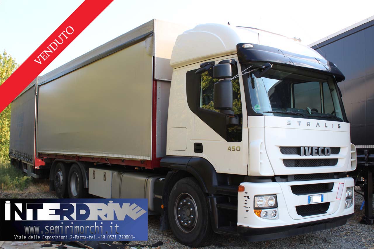Hachette 1:43 Iveco Stralis 500 Camion Année de construction 2008 orange / décor G1470012 modèle voiture G1470012